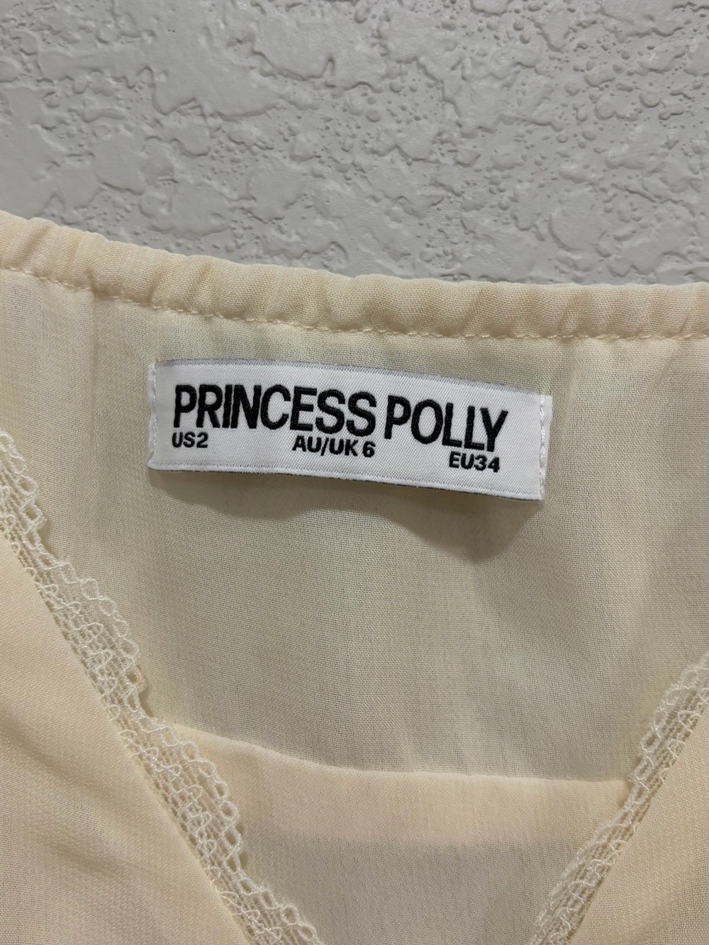 Princess Polly Cream Ruffle-Trim Camisole - Picture 4 of 6